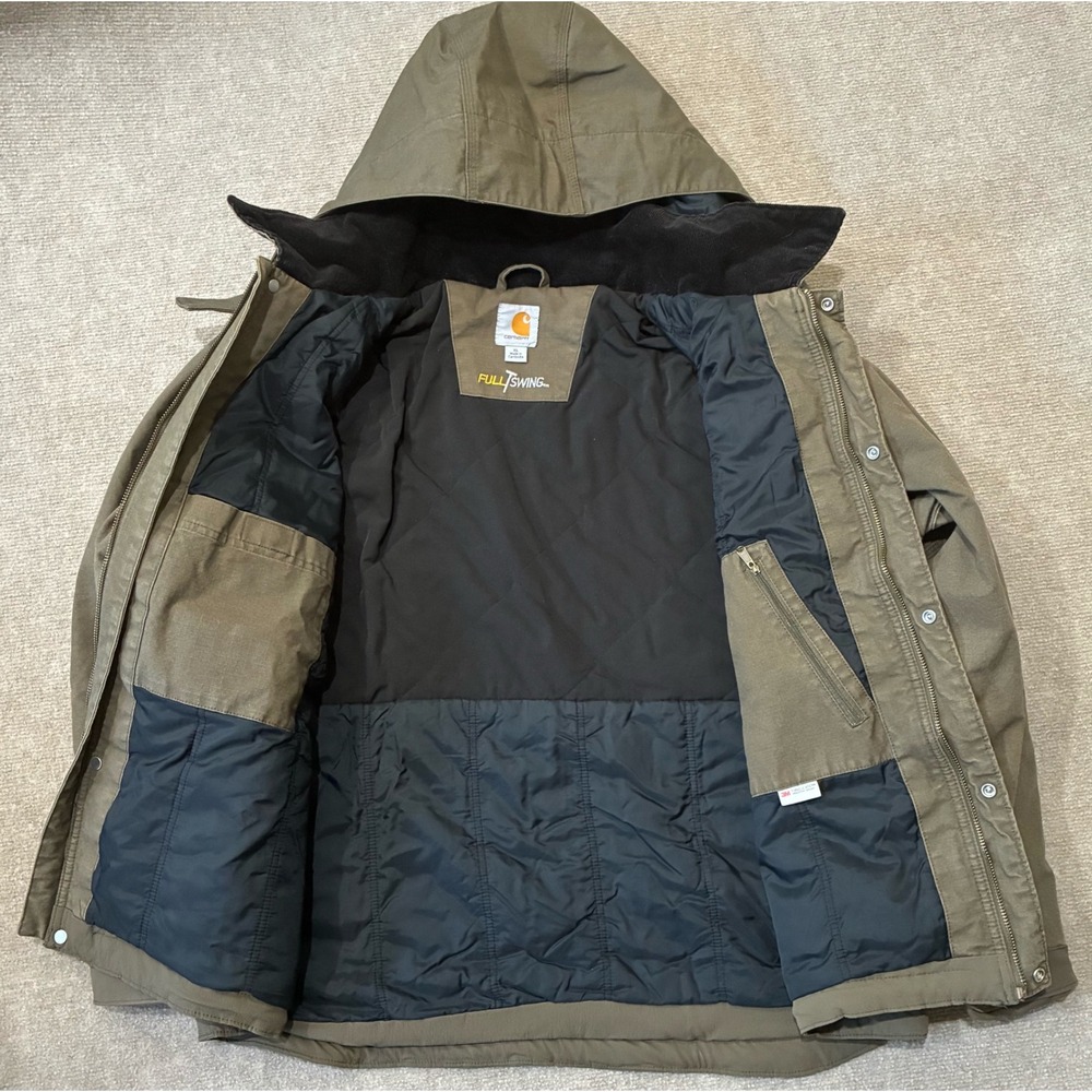 Carhartt Full Swing Cryder Jacket Shadow Brown XL 103372 3M Thinsulate Hooded